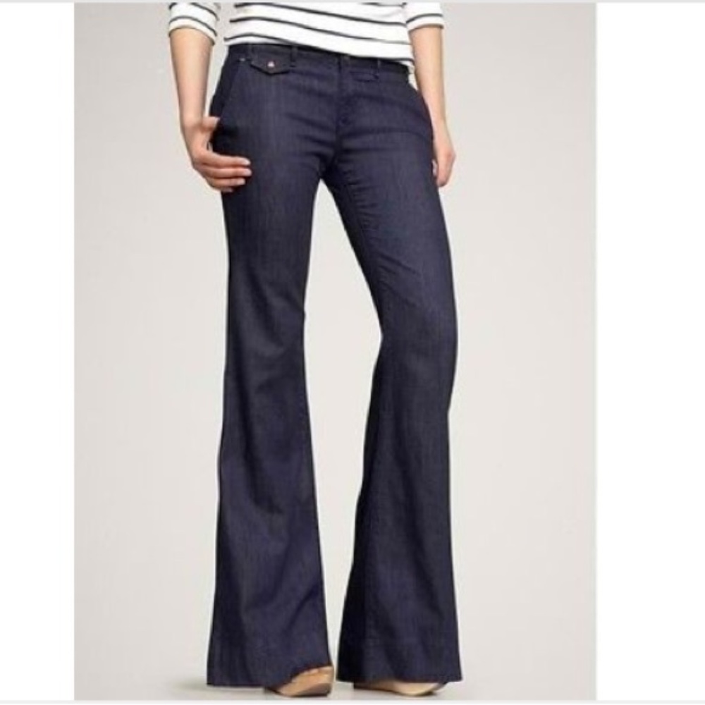 GAP 1969 Dark Wash Modern Trouser Wide Flare